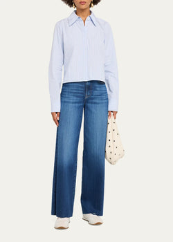 FRAME - The Modern Collar Shirt in Oxford Blue Multi
