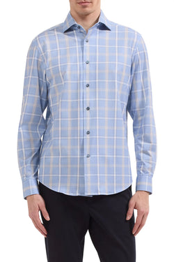 Bugatchi - Devon OoohCotton® Shirt in Hazy Blue