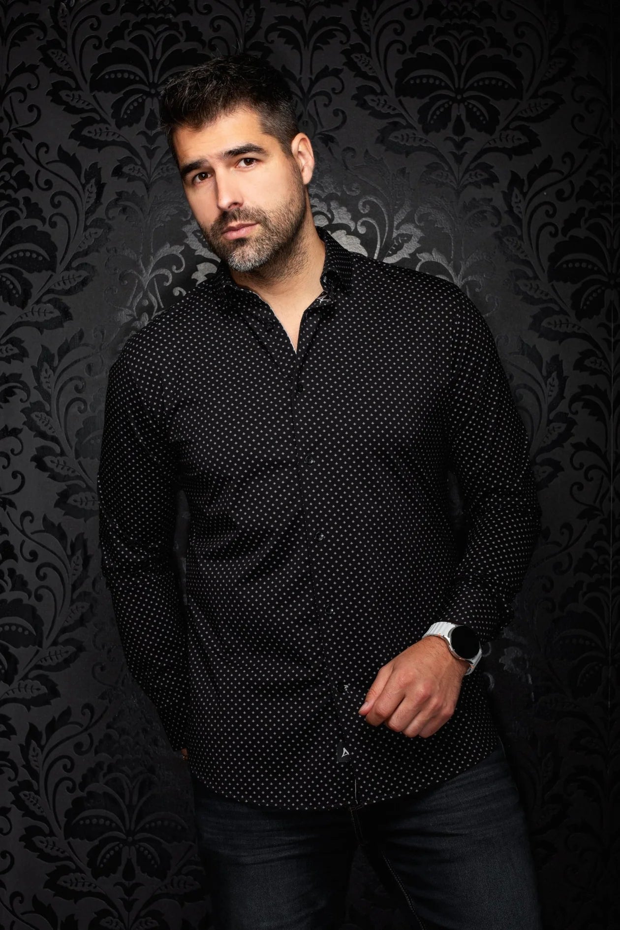 Au Noir - Men's Alexander Fan Shirt in Black