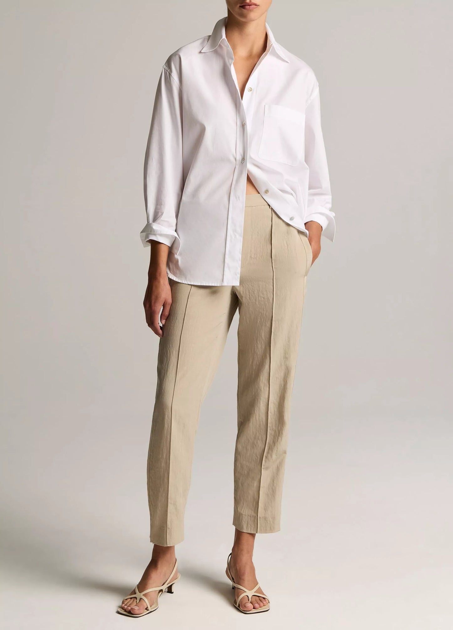 Vince. - Grace Side-Strap Mid-Rise Pull-On Pant