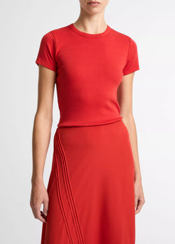 vince. - Pima Cotton-Blend '90s Shrunken T-Shirt