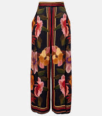 FARM Rio - Chenille Flowers Black Pants