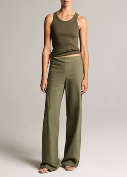 Vince. - Colette High-Rise Cotton Twill Bias Pant in Pine Grove