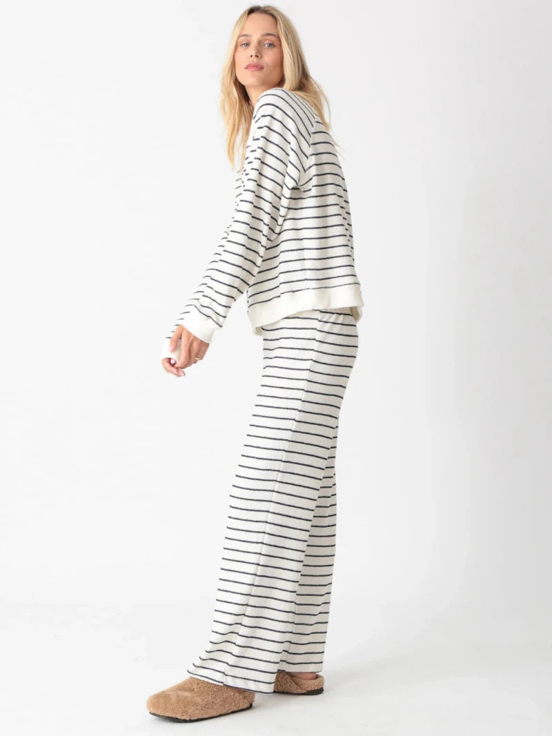 Electric & Rose - Ronan Pullover-Stripe in Ivory Indigo