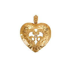 Lisa Smith - Gold Hammered Heart Pendant