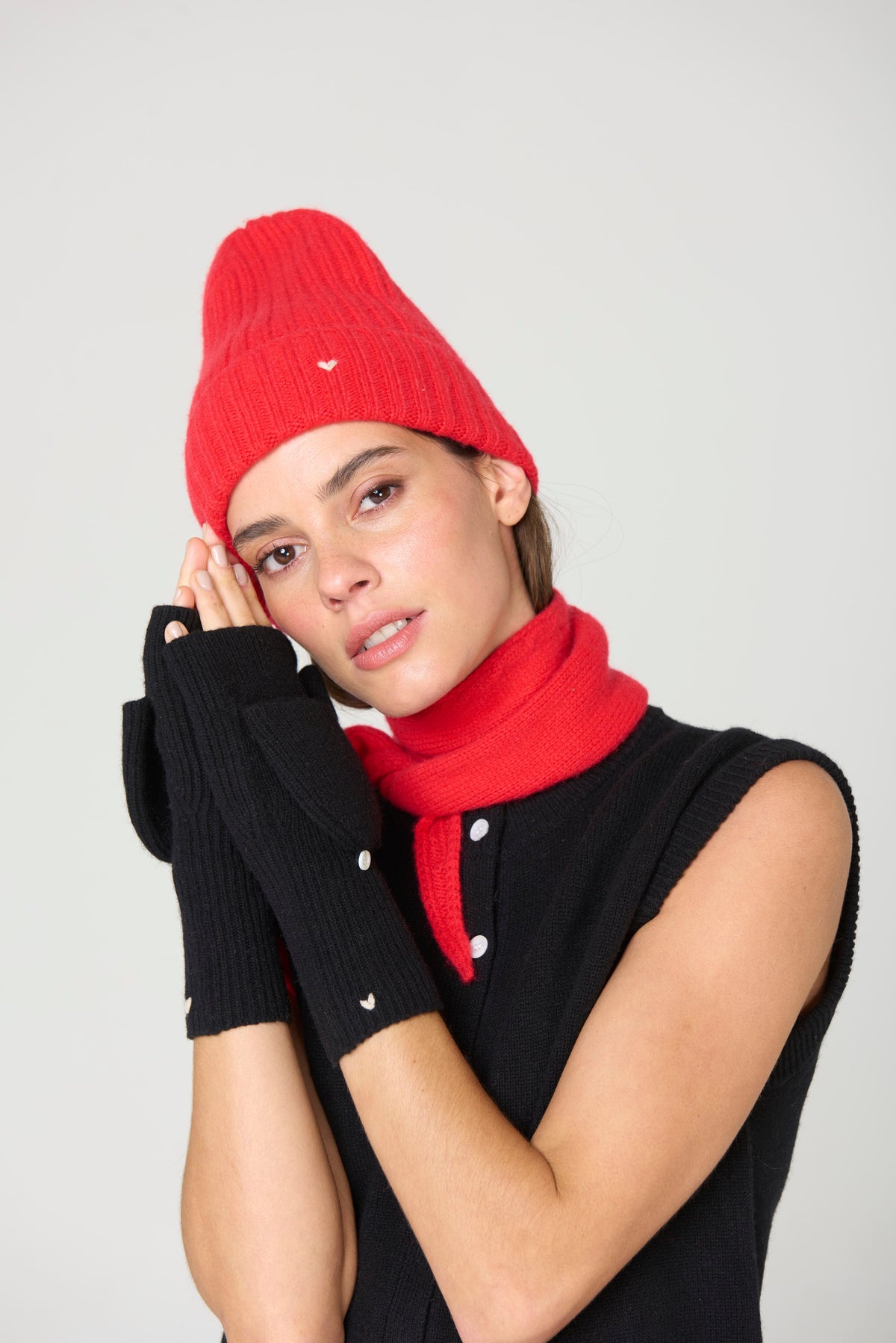 Flip-Top Mittens - Black