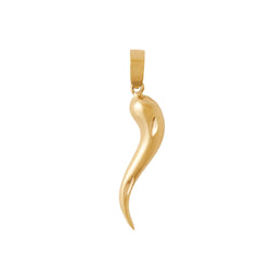 Lisa Smith - Gold Italian Horn Pendant SMALL