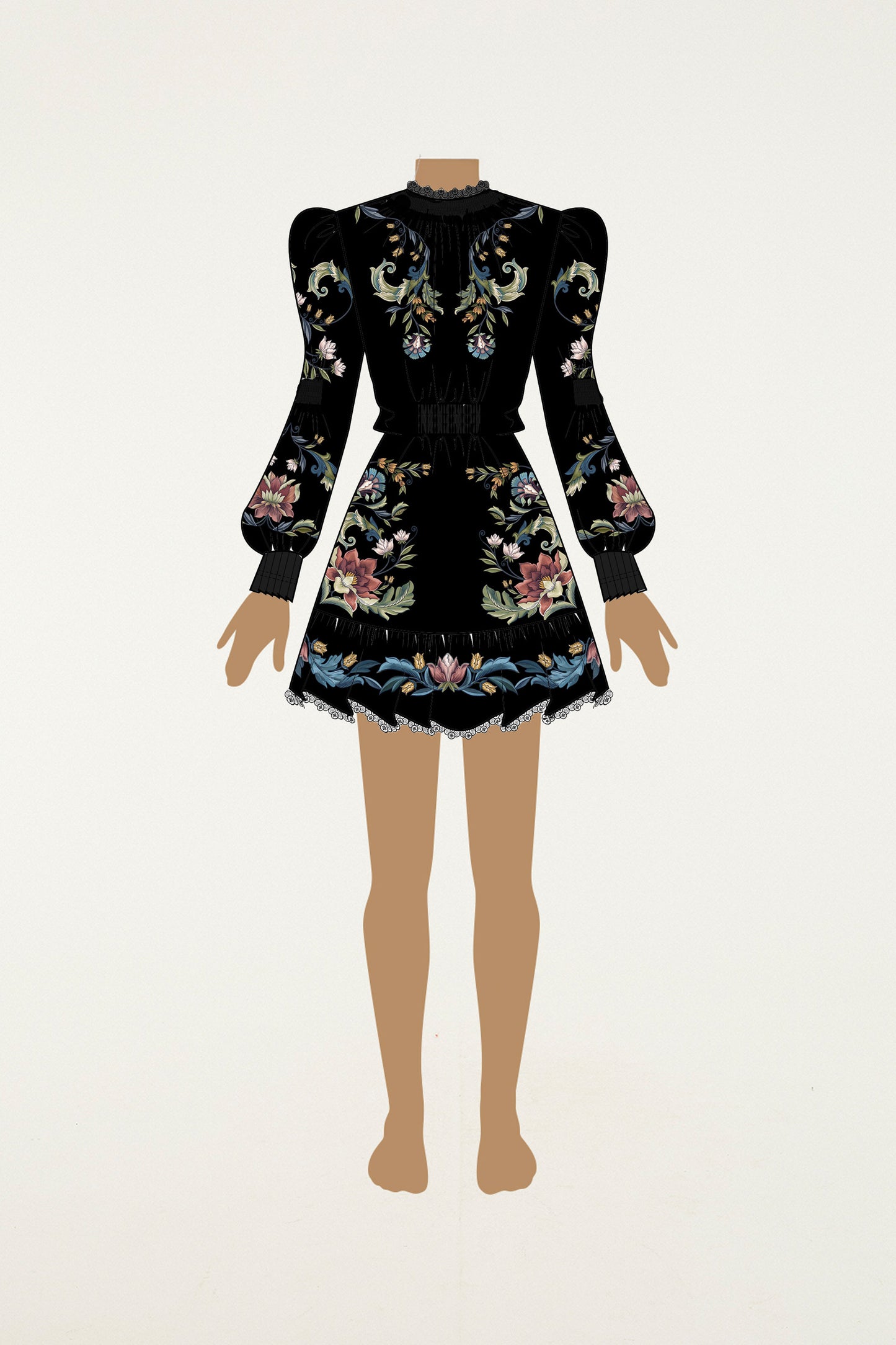 NATALIA BLACK MINI DRESS