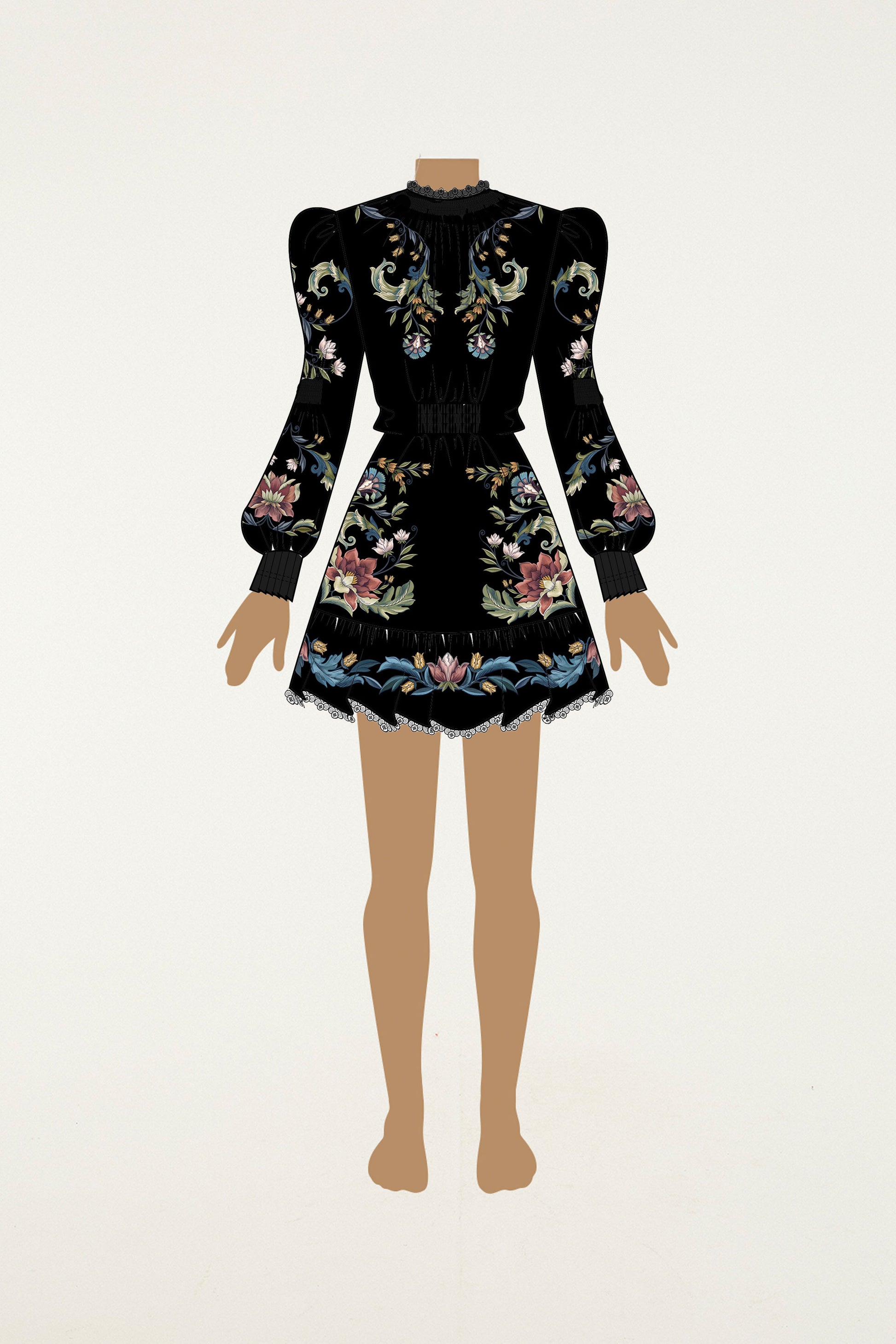 NATALIA BLACK MINI DRESS