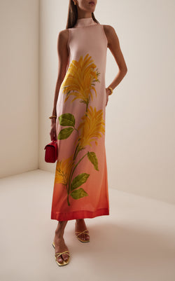 Verandah - Tie Back Ombre Floral Dress
