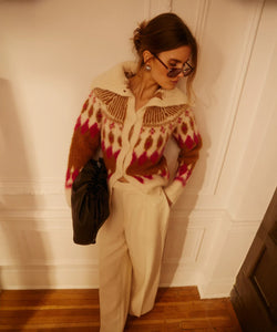 Naadam - Italian Luxe Reversible Cardigan in Pink Combo