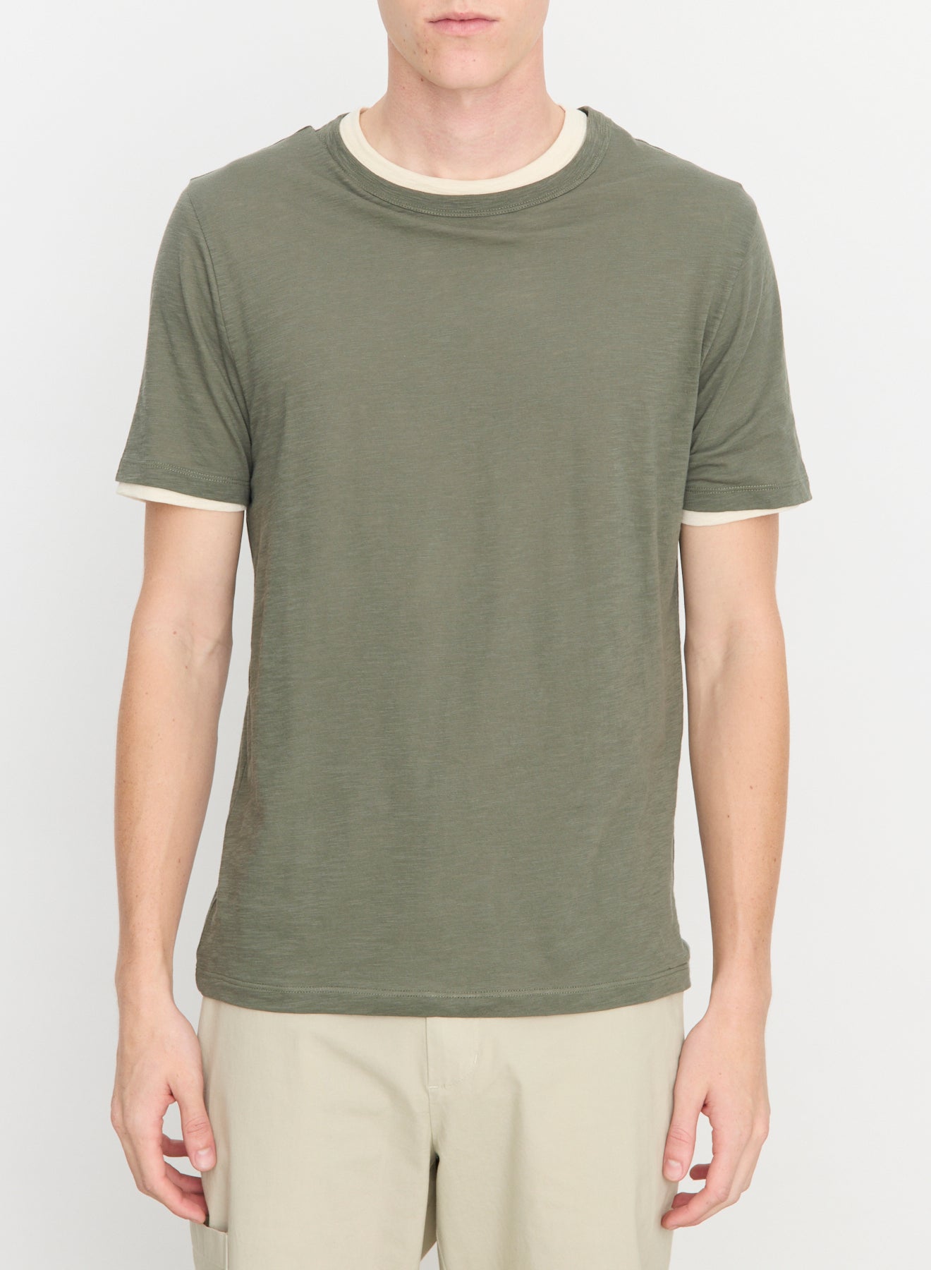 FINE SLUB DBL LAYER S/S CREW