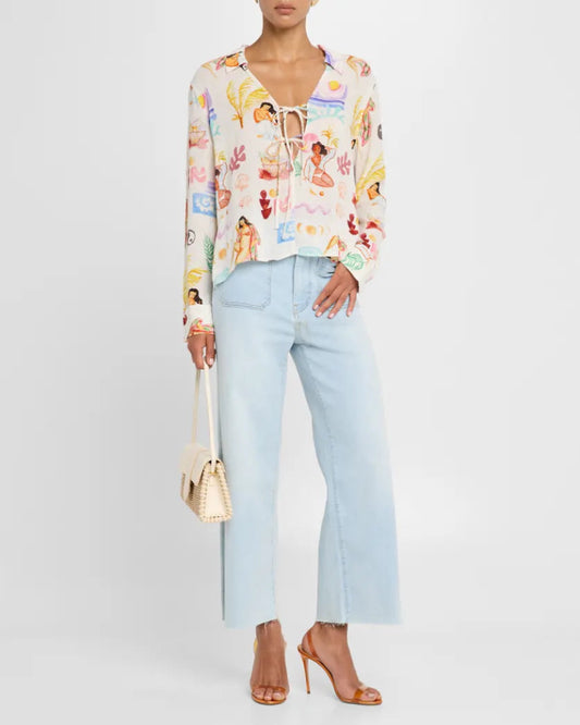 FRAME - The Anchor Pant in Float Raw Fray