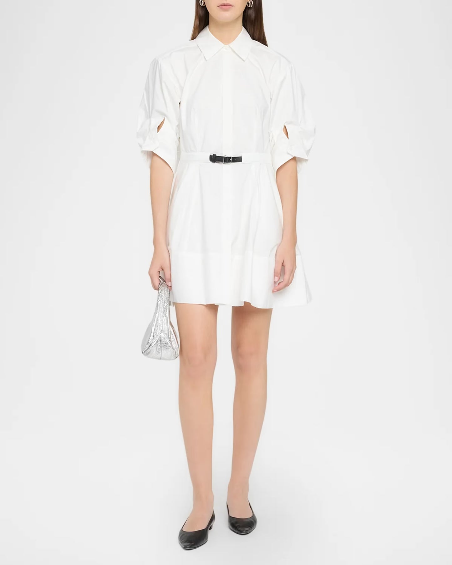 Simkhai - Shana Belted S/S Mini Dress in White