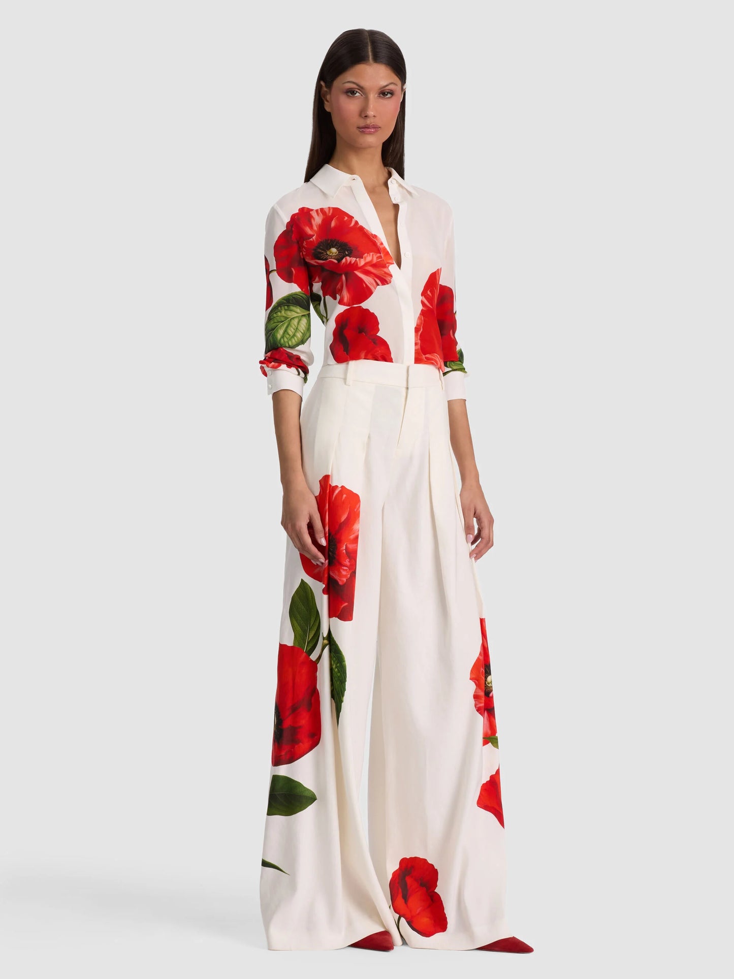 Alice & Olivia - Blaire Linen Pleated Pant
