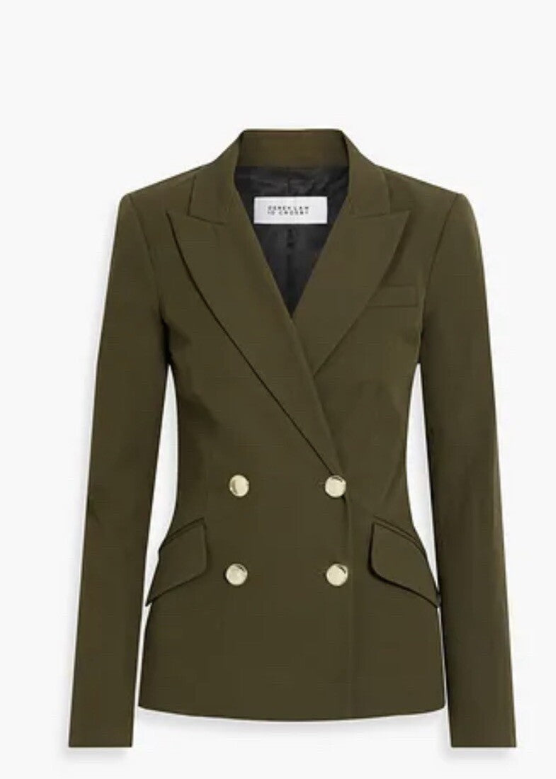 Derek Lam 10 Crosby - Rodeo Double Breasted Blazer in Army Green