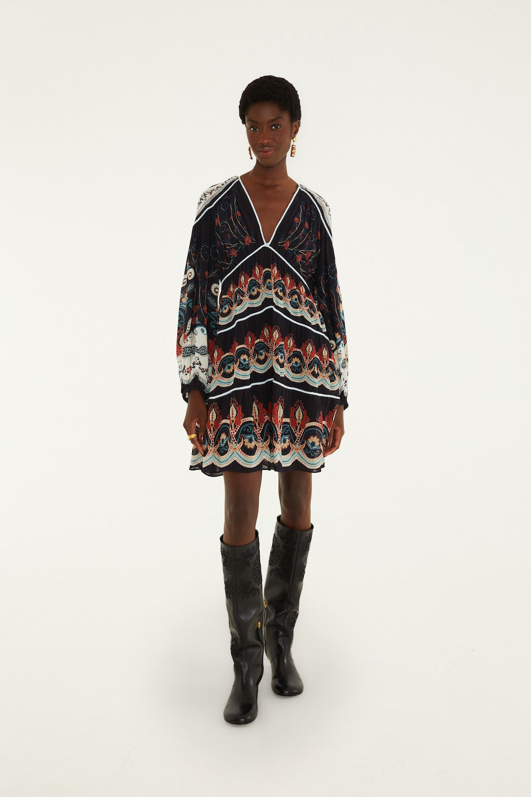 NIKITA WINTER BLACK LONG SLEEVE MINI DRESS