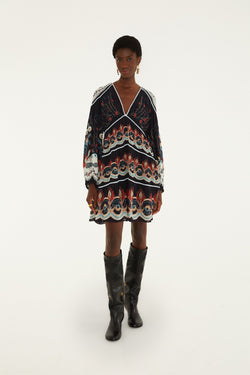 NIKITA WINTER BLACK LONG SLEEVE MINI DRESS