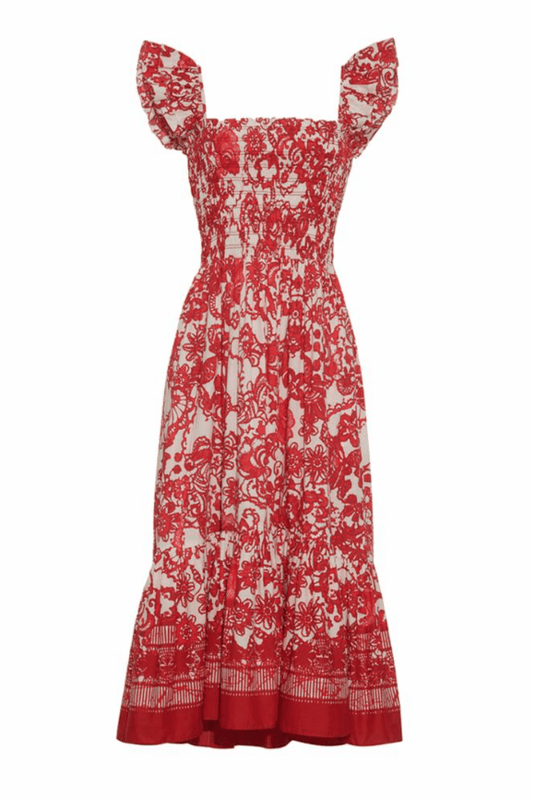 Cara Cara - Ruby Dress in Dentelle Coral