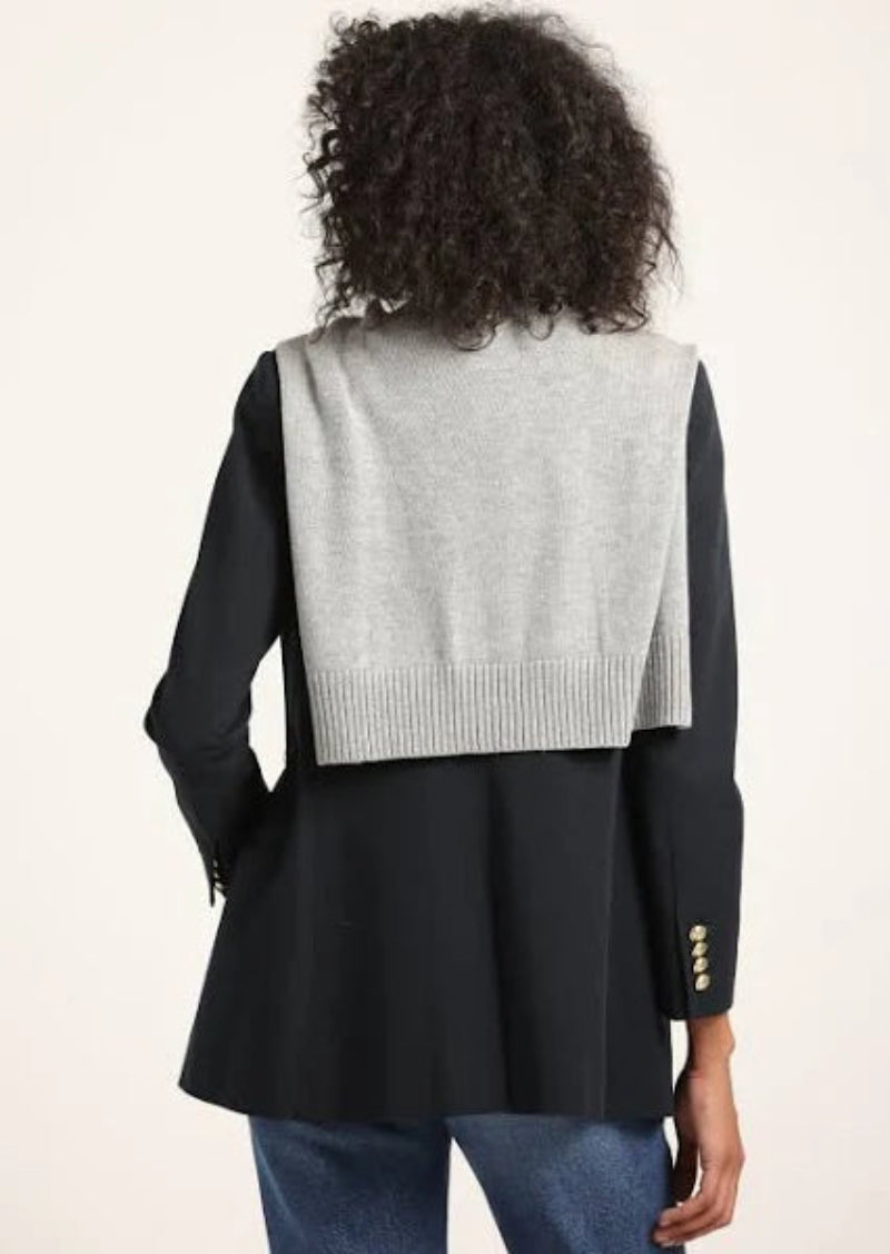 Derek Lam 10 Crosby - Walter Double Breasted Jacket with Shrug in Midnight Vapor