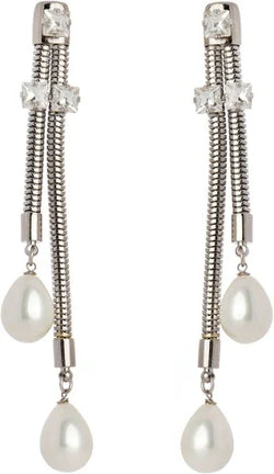 Cristina Sabatini - Precious Earring in Crystal Pearl Silver