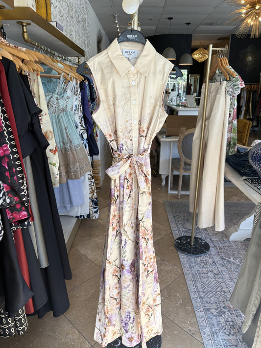 Dream Catcher - Olympia Dress in Yellow Flower Garden