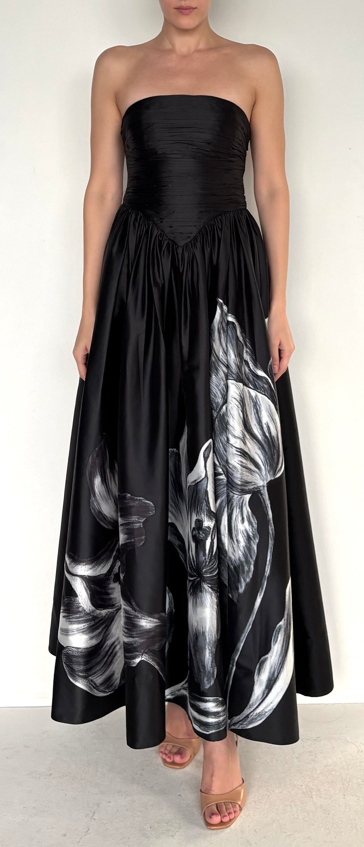 RUCHED LONG DRESS
