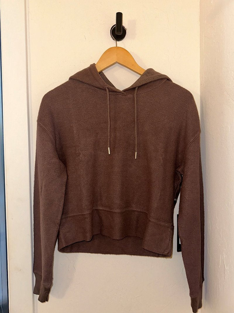 Myles Price - Long Sleeve MiniLux Brushed Crop Hoodie in Vintage Iron