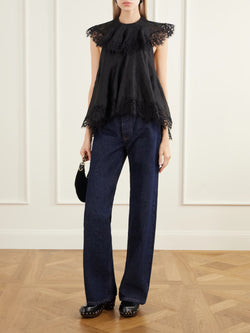 Zimmermann - Ascent Flutter Top in Black