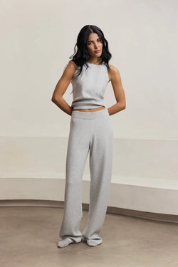 Lune - Olly Regular Pants in Grey Melange