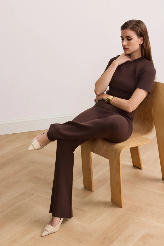 Lune- Olly Flare Pants in Chocolate