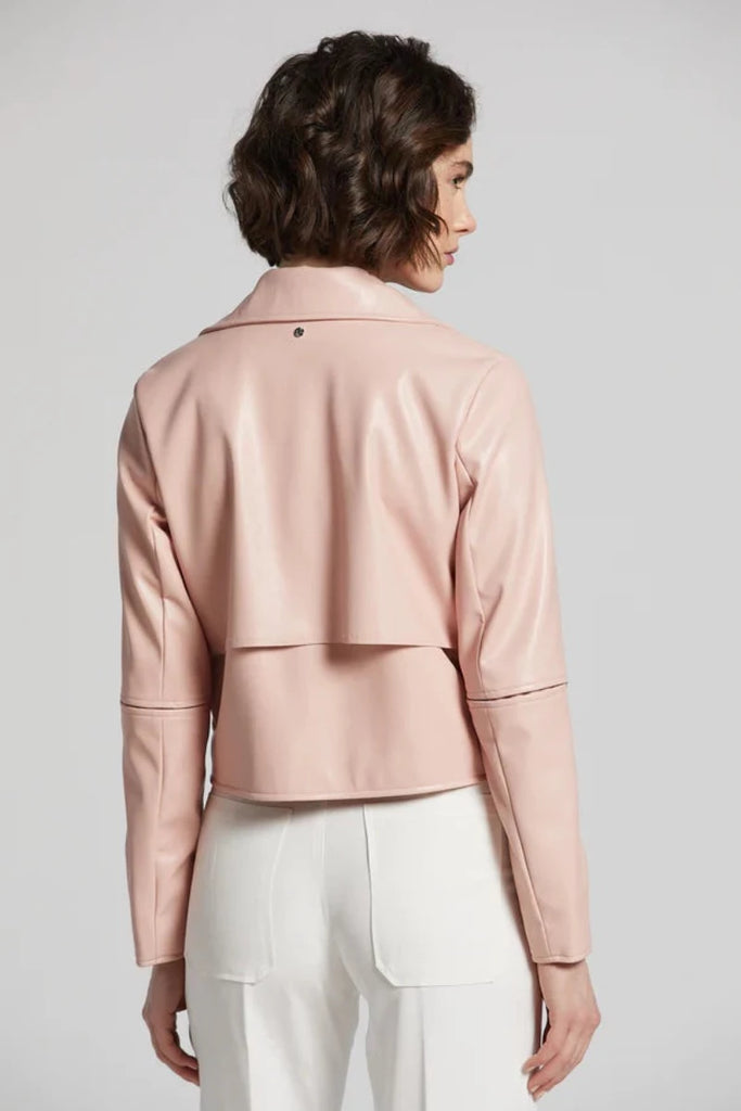 Adroit Atelier - Ninon Short Leather Jacket in Blush Viva O Sol